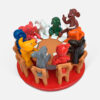 Escola Dos Bichos – Antônio Rodrigues – Escultura Assinada – Roda Dos Animais