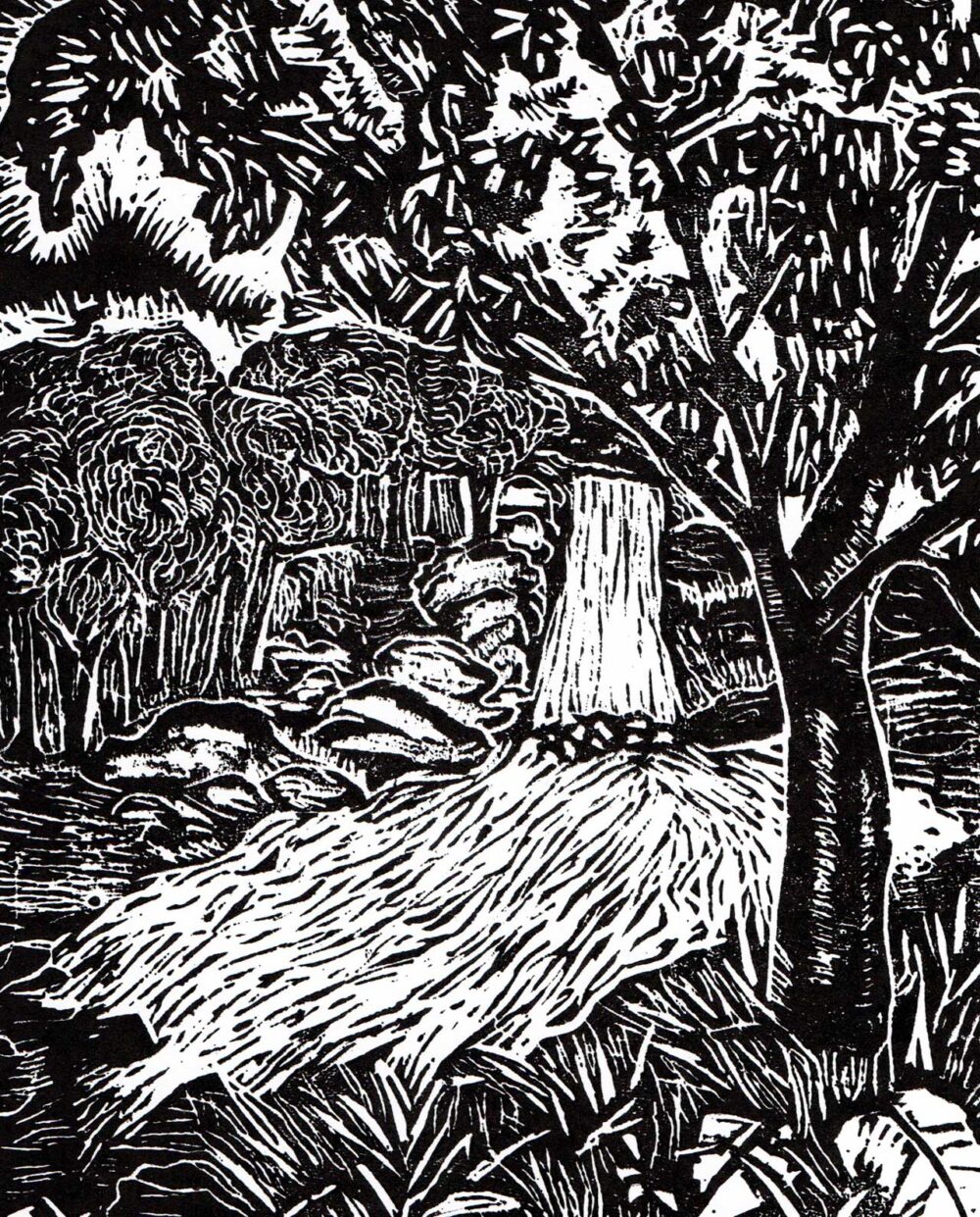 Floresta – José Lourenço – Xilogravura Assinada - Image 2