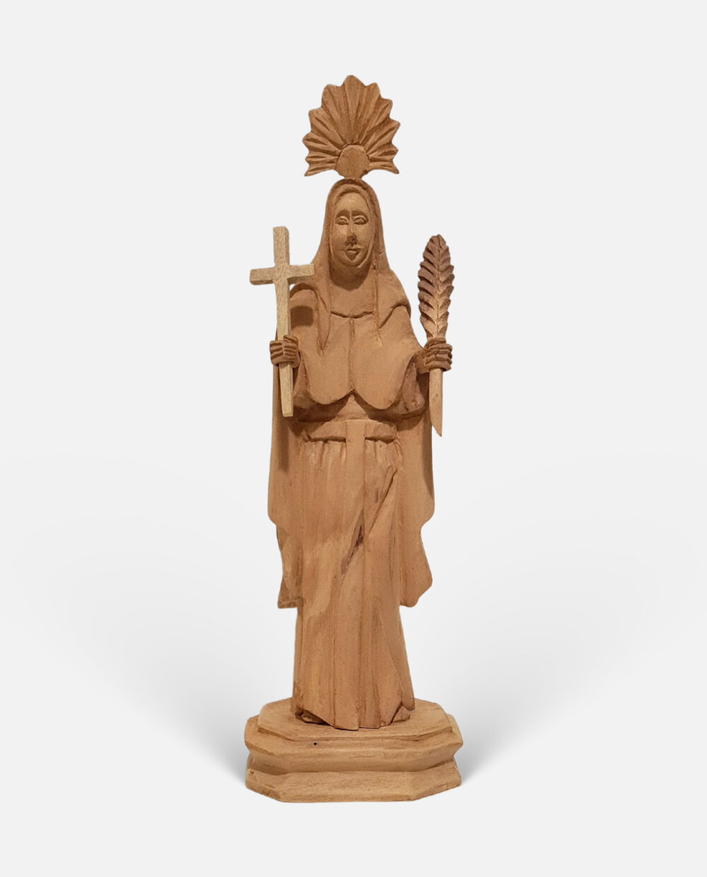 Santa Rita - Ivan Do Maxixe - Escultura Em Madeira - Assinada