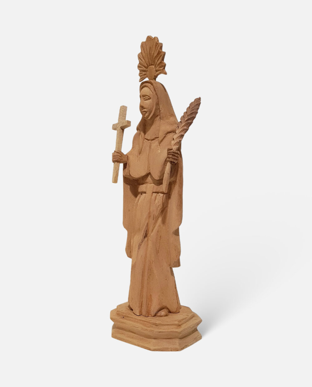 Santa Rita - Ivan Do Maxixe - Escultura Em Madeira - Assinada - Imagem 2