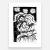 Sagrada Família – José Lourenço – Xilogravura Assinada
