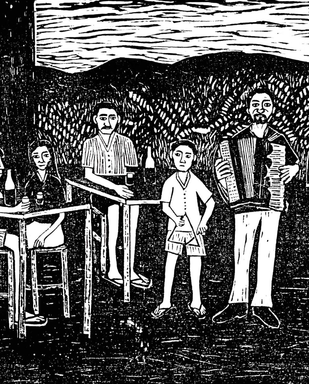 Sanfoneiro – José Lourenço – Xilogravura Assinada - Image 2