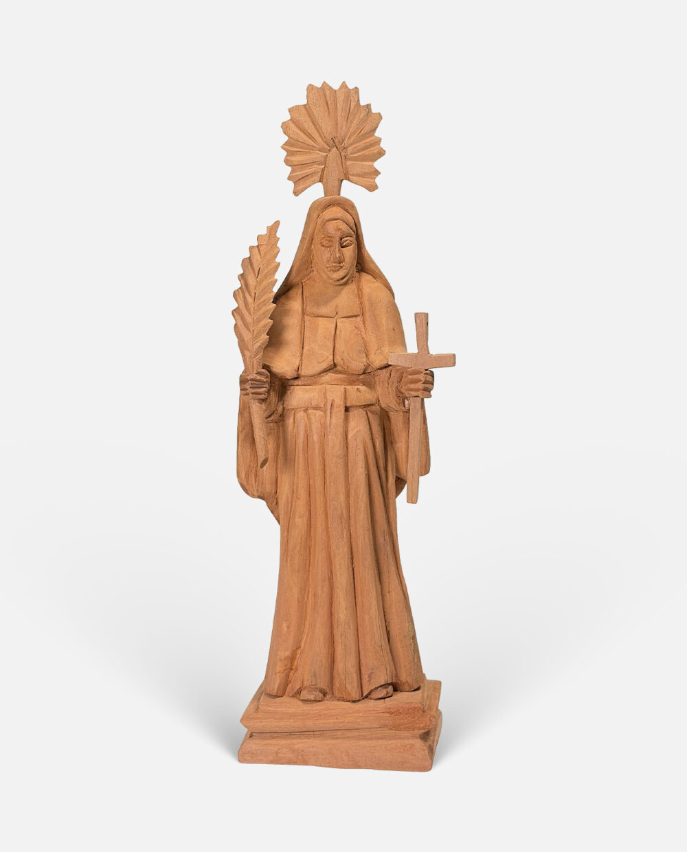 Santa Rita - Ivan Do Maxixe - Escultura Em Madeira - Assinada
