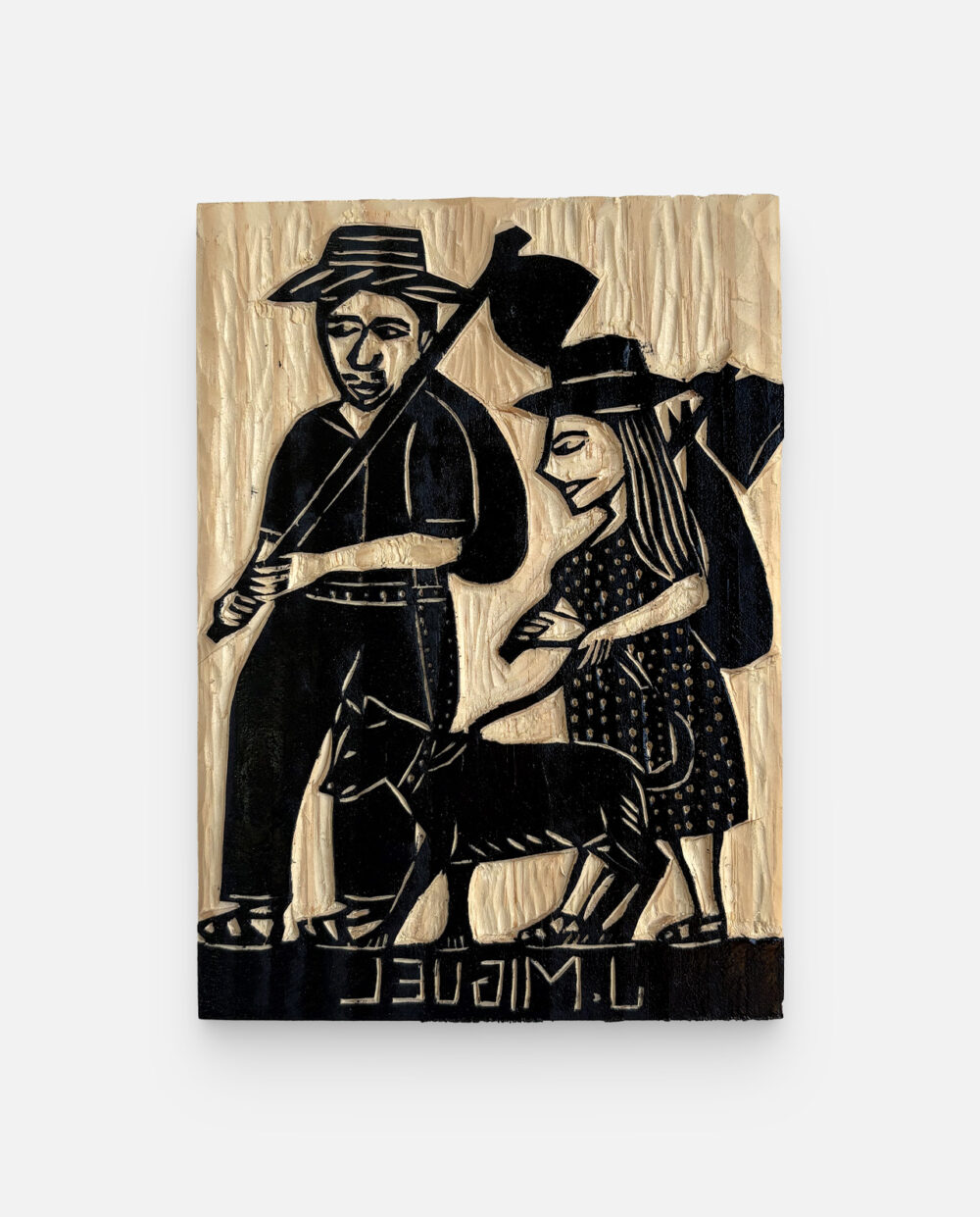 Volta Da Roça – J. Miguel – Matriz De Xilogravura Assinada