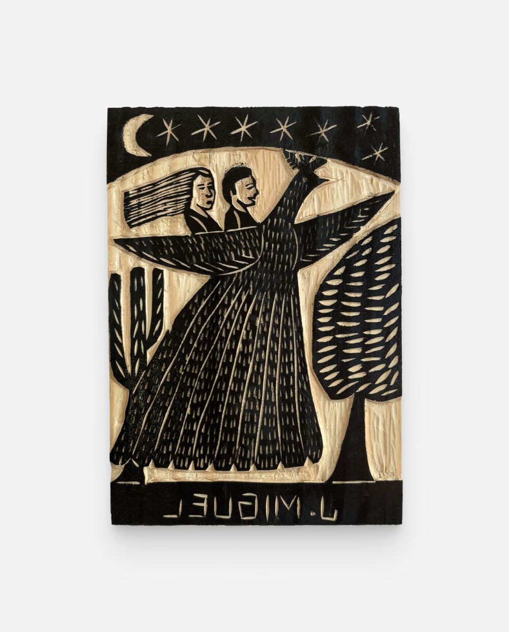 Pavão Misterioso – J. Miguel – Matriz De Xilogravura Assinada