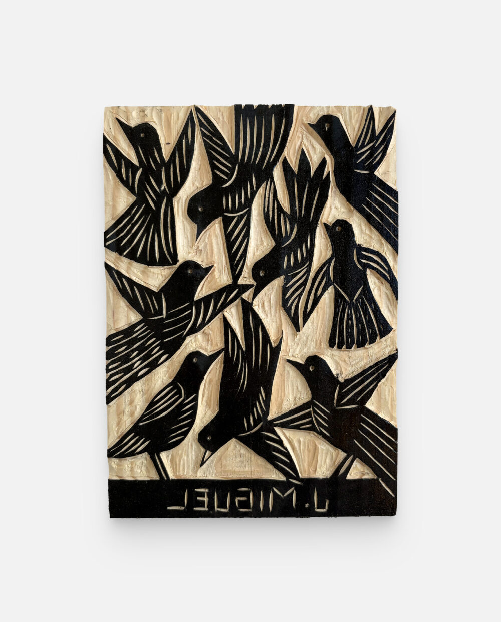 Revoada – J. Miguel – Matriz De Xilogravura Assinada